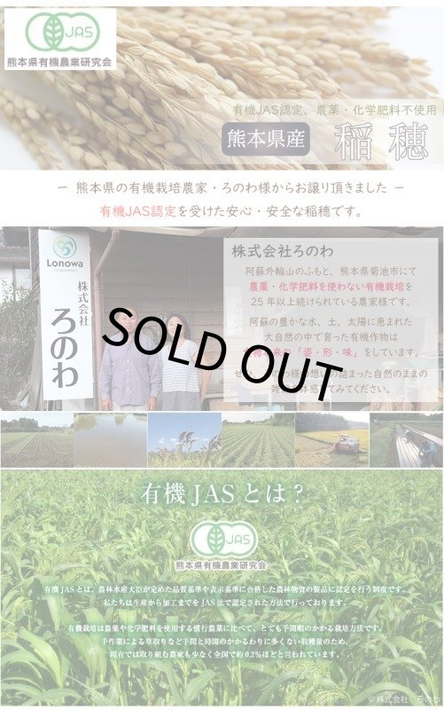 画像4: CAP! 鳥の餌 賞味期限2027/7/31【熊本県産】有機JAS認定品 稲穂 50g 2025年産 ろのわ※青ラベル※ ★ (4)