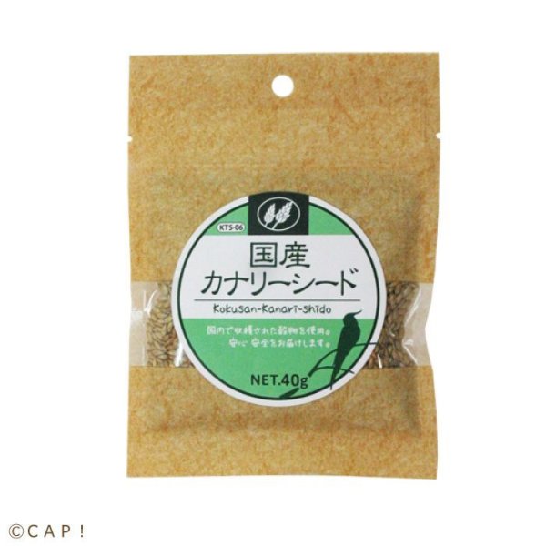 画像1: CAP! 鳥の餌 賞味期限2026/6/30【黒瀬ペットフード】KTS-06 国産 カナリーシード 40g (1)