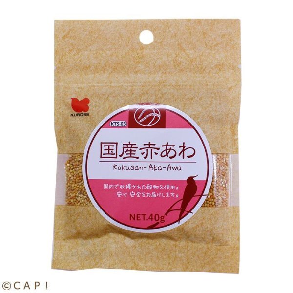 画像1: CAP! 鳥の餌 賞味期限2026/3/31【黒瀬ペットフード】KTS-03国産 赤あわ 40g (1)