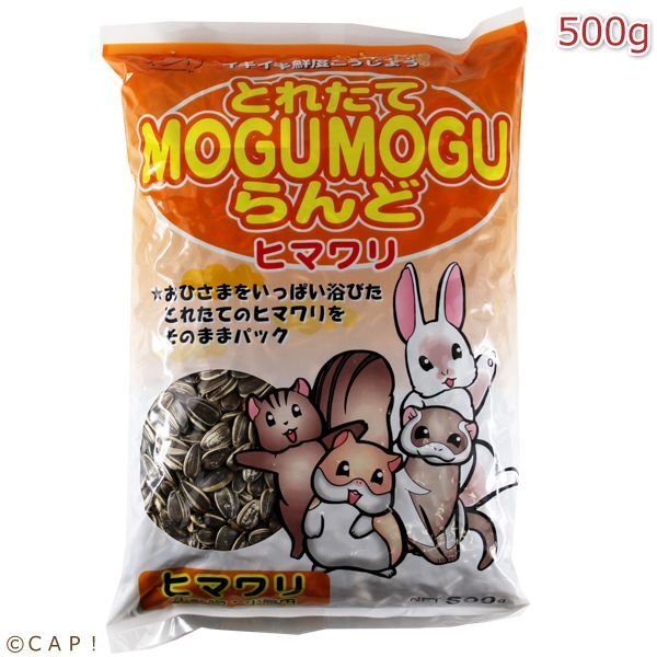 画像1: CAP! 鳥の餌 賞味期限2026/7/31【黒瀬ペットフード】とれたてＭＯＧＵＭＯＧＵらんど ヒマワリ 500g (1)