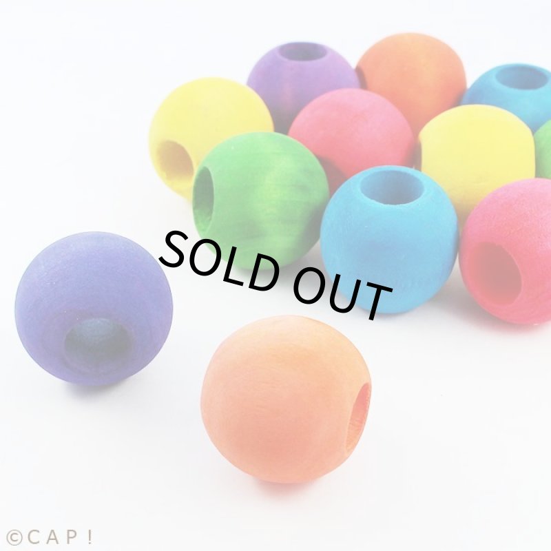 画像2: 【Parts】1” Wood Bead (25mm）1個 SB★ (2)