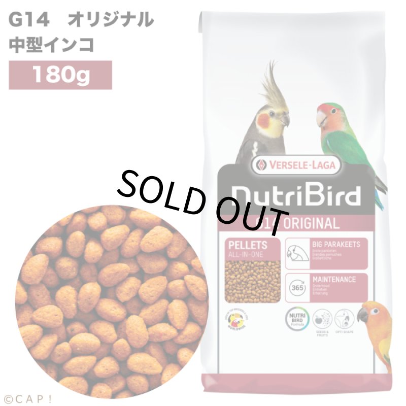 画像1: 賞味期限2026/8/31【ヴァーセレ・ラガ】※ G14オリジナル小・180g※ ニュートリバード G14オリジナル(モノカラー) 中型インコ 小袋 180g (1)