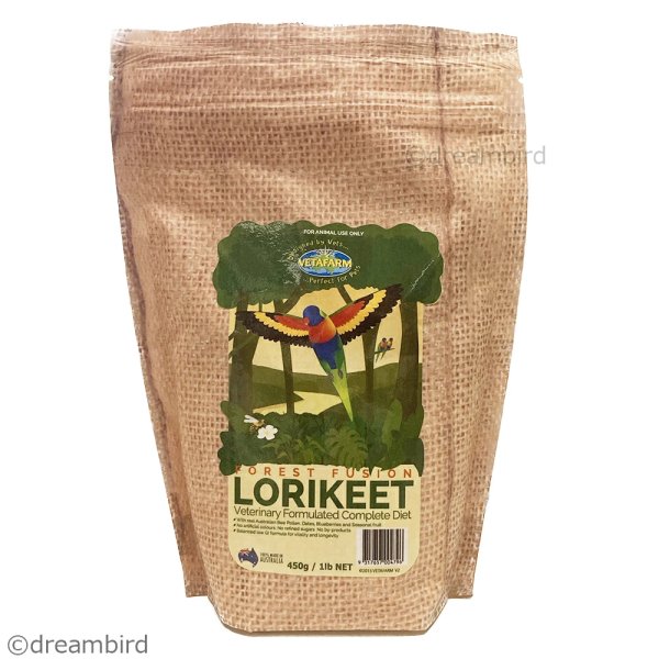 画像1: CAP! 鳥の餌 賞味期限2026/4/30【VETAFARM】FOREST FUSION LORIKEET ベタファーム フォレストフュージョン ロリキート 450g (1)