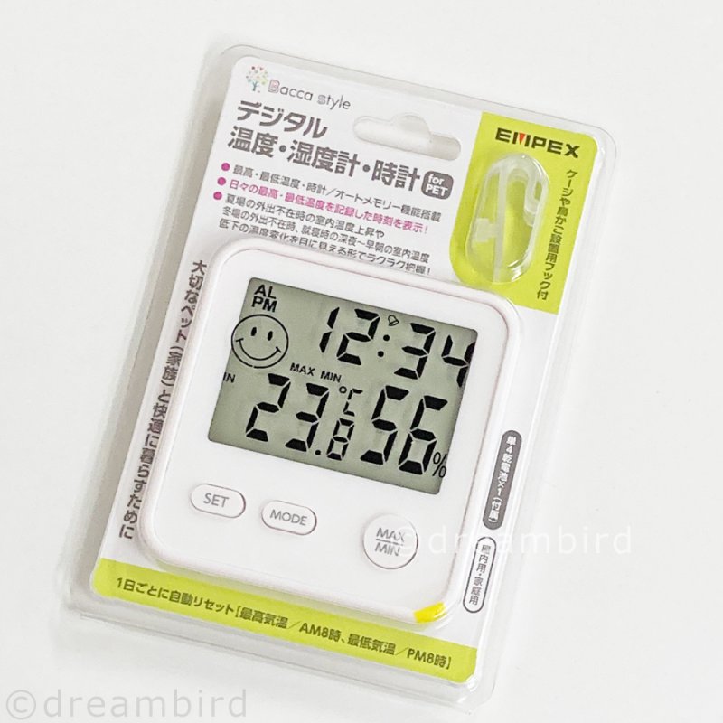 画像6: 【※お取り寄せ品※】 【Bacca style】デジタル温度・湿度計・時計 forPET  【※納期1〜2週間※】【温度計・湿度計】【温湿度計】【デジタル】【壁掛け・卓上両用】  (6)