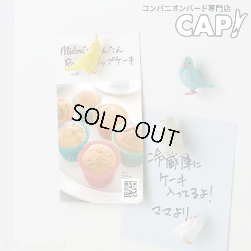 画像1: CAP! 小鳥雑貨【MIDORI】ミニチュアマグネット 4個入 トリ柄B (43423-006) (1)