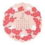 画像4: 【MIDORI】【壁掛カレンダー】 ダイカット トリ柄 2026年版 31371006 (4)