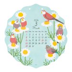 画像5: 【MIDORI】【壁掛カレンダー】 ダイカット トリ柄 2026年版 31371006 (5)