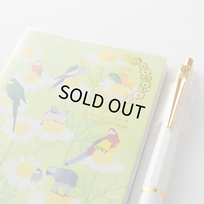 画像3: 【MIDORI】【ポケットダイアリー】B7 マンスリーブロック トリ柄 手帳 2026年版 22359006 【ミニ】【月間】  (3)