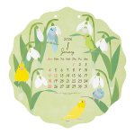 画像3: 【MIDORI】【壁掛カレンダー】 ダイカット トリ柄 2026年版 31371006 (3)