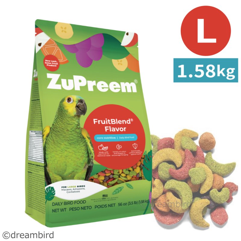 画像1: ※リニューアル※ CAP! 鳥の餌 賞味期限2026/11/9ズプリーム フルーツブレンド L ラージバード 3.5#/1.58kg (1)