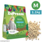 画像1: CAP! 鳥の餌 賞味期限2027/1/24ズプリーム ナチュラル Ｍ オカメインコ (2.5#/1.1kg)中型鳥類用飼料 (1)