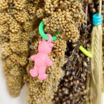 画像3: 【CAP!オリジナル】クリスマス バードスワッグ 小鳥が食べられる有機栽培粟穂と無農薬雑穀のブーケ (3)