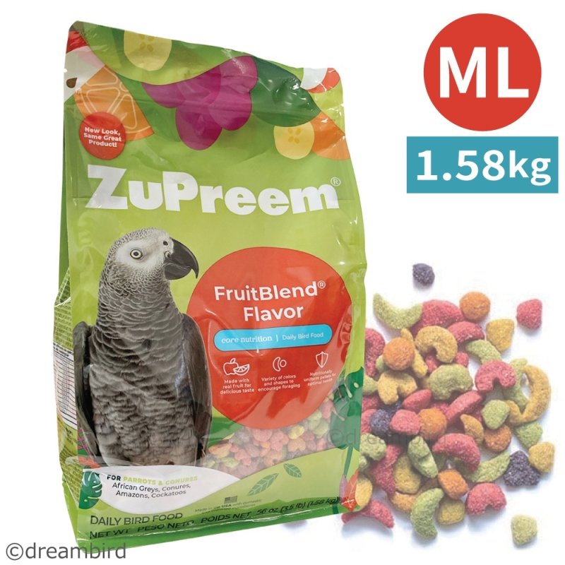 画像1: CAP! 鳥の餌 賞味期限2026/11/11ズプリーム フルーツブレンド ML パロット＆コニュア 3.5#/1.58kg (1)
