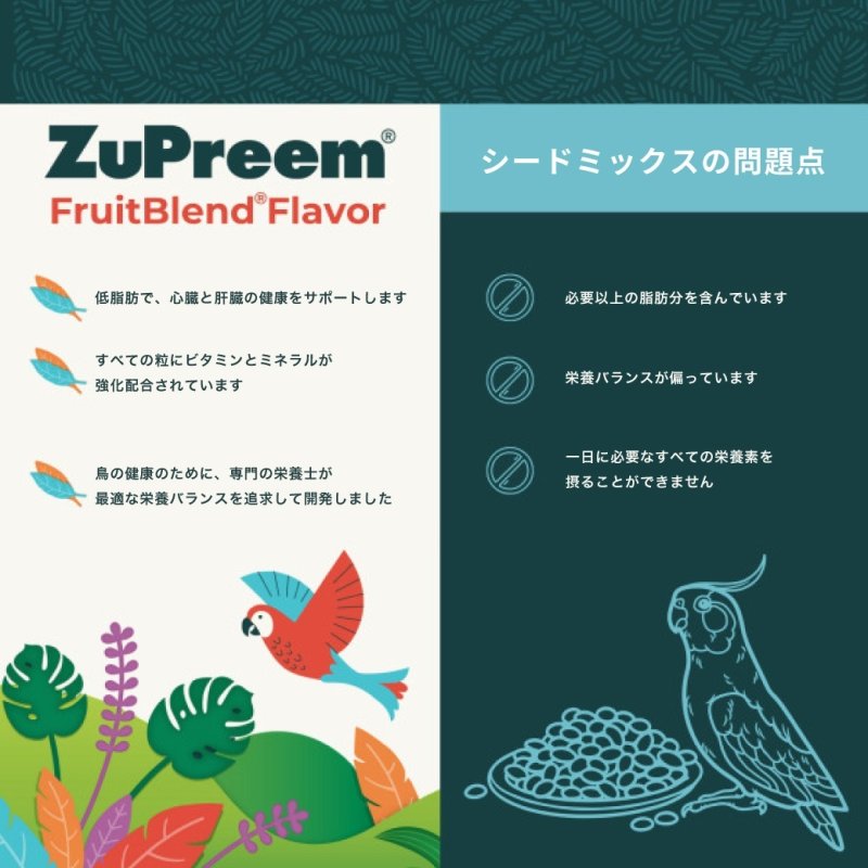 画像8: CAP! 鳥の餌 賞味期限:2027/5/4ズプリームフルーツブレンド ＭＬパロット＆コニュア 2#(907g) (8)