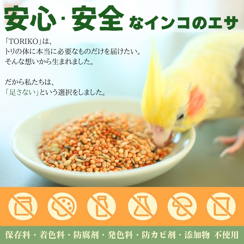 画像2: CAP! 鳥の餌 賞味期限2028/1/10【wakunoki】TORIKO トリコ 500g  小型・中型インコ用総合フード ★ (2)