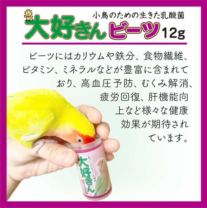 画像3: CAP! 鳥の餌 賞味期限2027/5/16【日本生菌】大好きん ビーツ 12g ※ビーツ※ (3)