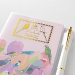 画像4:  【MIDORI】ポケットダイアリー B6スリム マンスリーブロック トリ柄 手帳 2027年版 224406 【スリム】【月間】 (4)