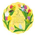 画像4: 【壁掛カレンダー】 ダイカット トリ柄 2027年版 31418006 (4)