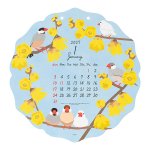 画像3: 【壁掛カレンダー】 ダイカット トリ柄 2027年版 31418006 (3)